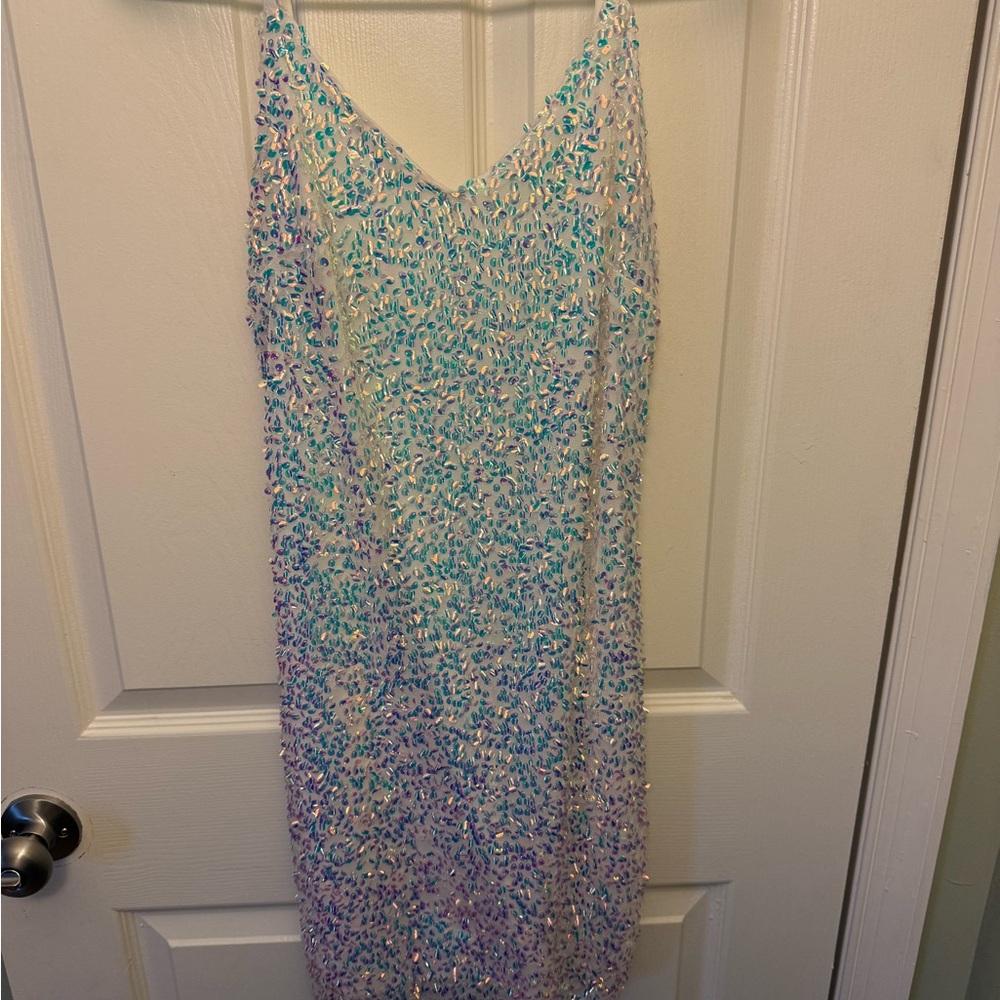 Sequin Embellished Dress - Multicolor